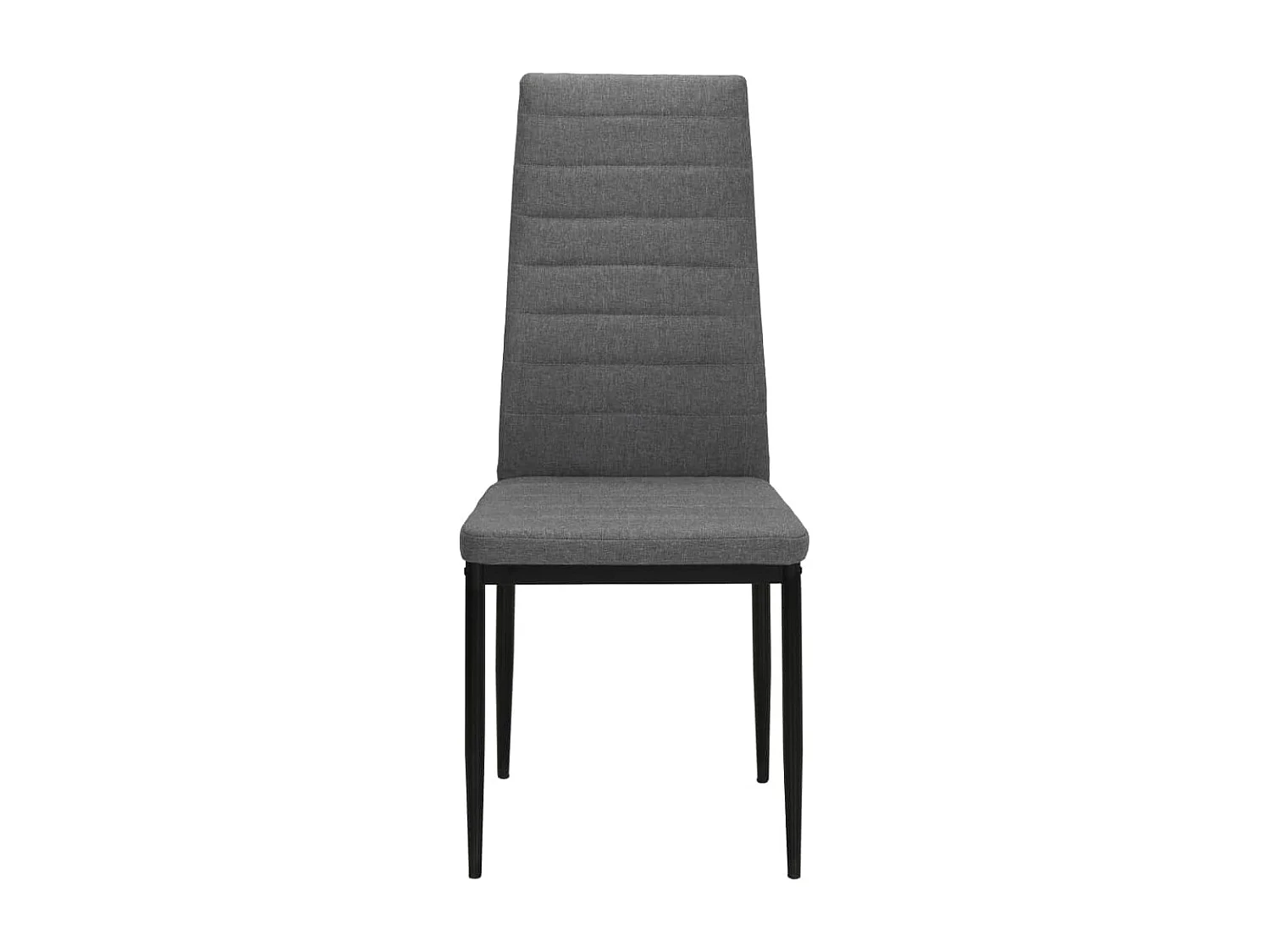 Juego de 6 sillas de comedor de tela gris claro