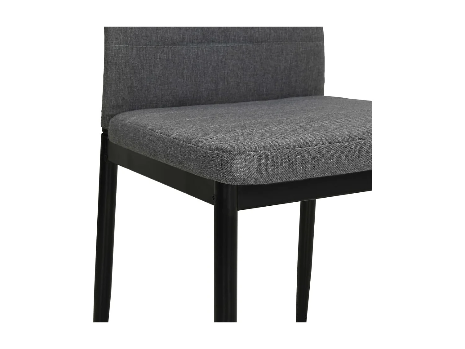 Juego de 6 sillas de comedor de tela gris claro