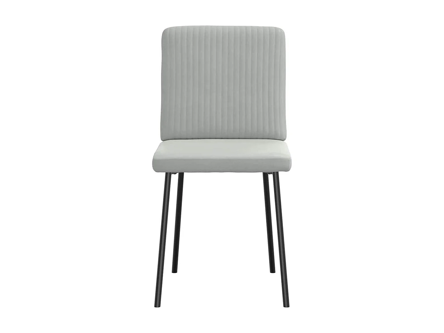 Eetkamerstoelen set van 6 lichtgrijs fluweel