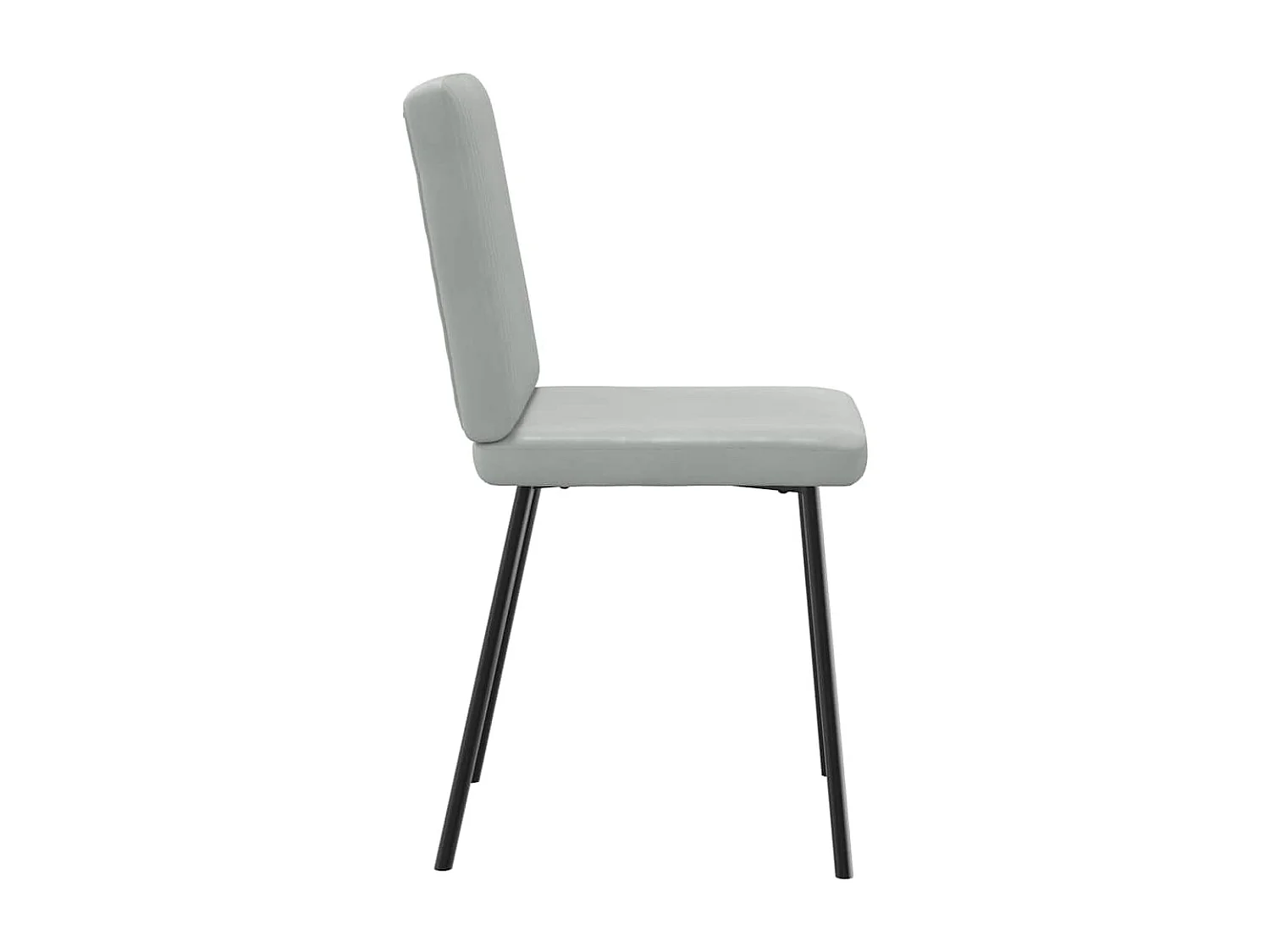 Eetkamerstoelen set van 6 lichtgrijs fluweel