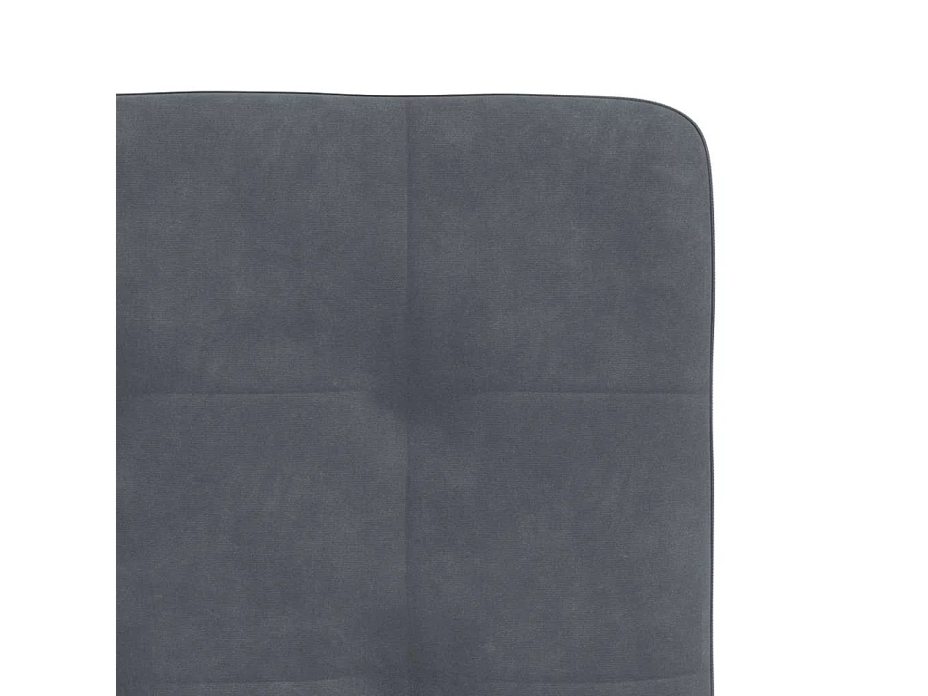 Chaises à manger lot de 4 Gris foncé Velours