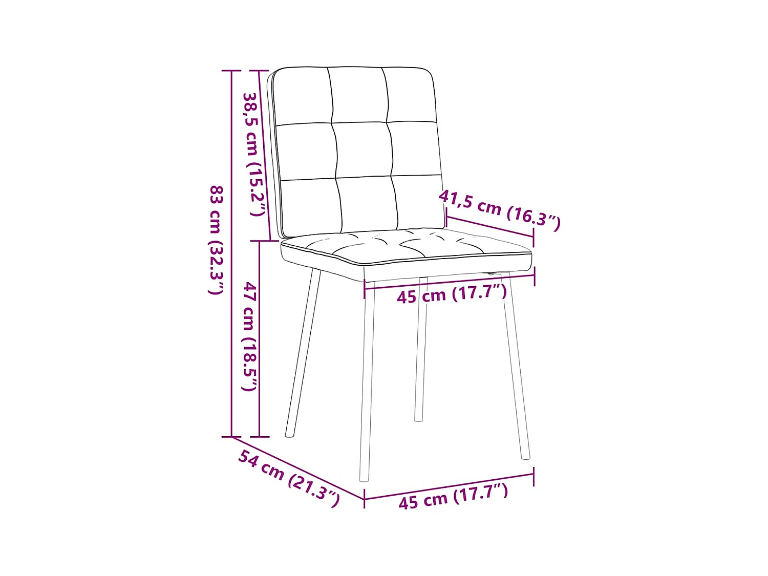 Eetkamerstoelen set van 4 Donkergrijs Fluweel