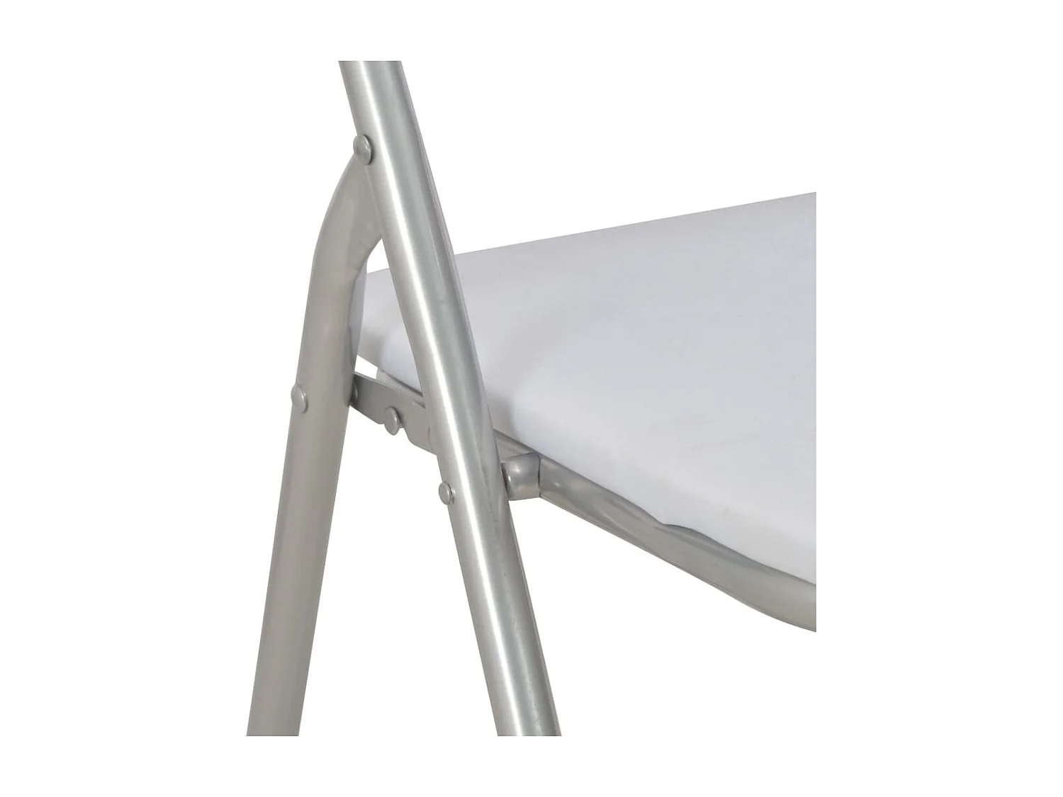 Opvouwbare eetkamerstoelen set van 6 wit kunstleer