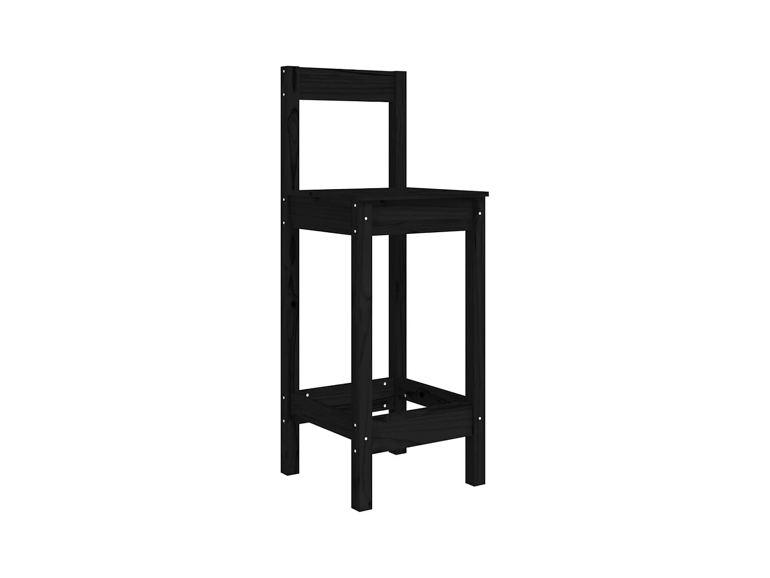 Chaises de bar lot de 2 noir 40x41,5x112 cm bois de pin solide