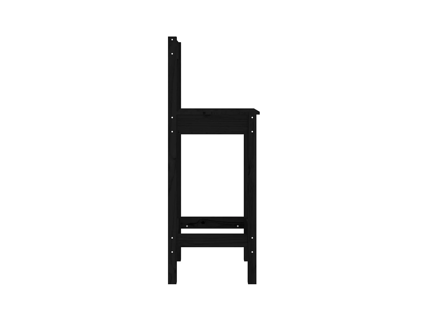 Chaises de bar lot de 2 noir 40x41,5x112 cm bois de pin solide