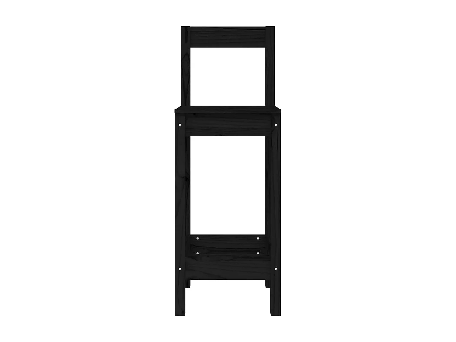 Chaises de bar lot de 2 noir 40x41,5x112 cm bois de pin solide