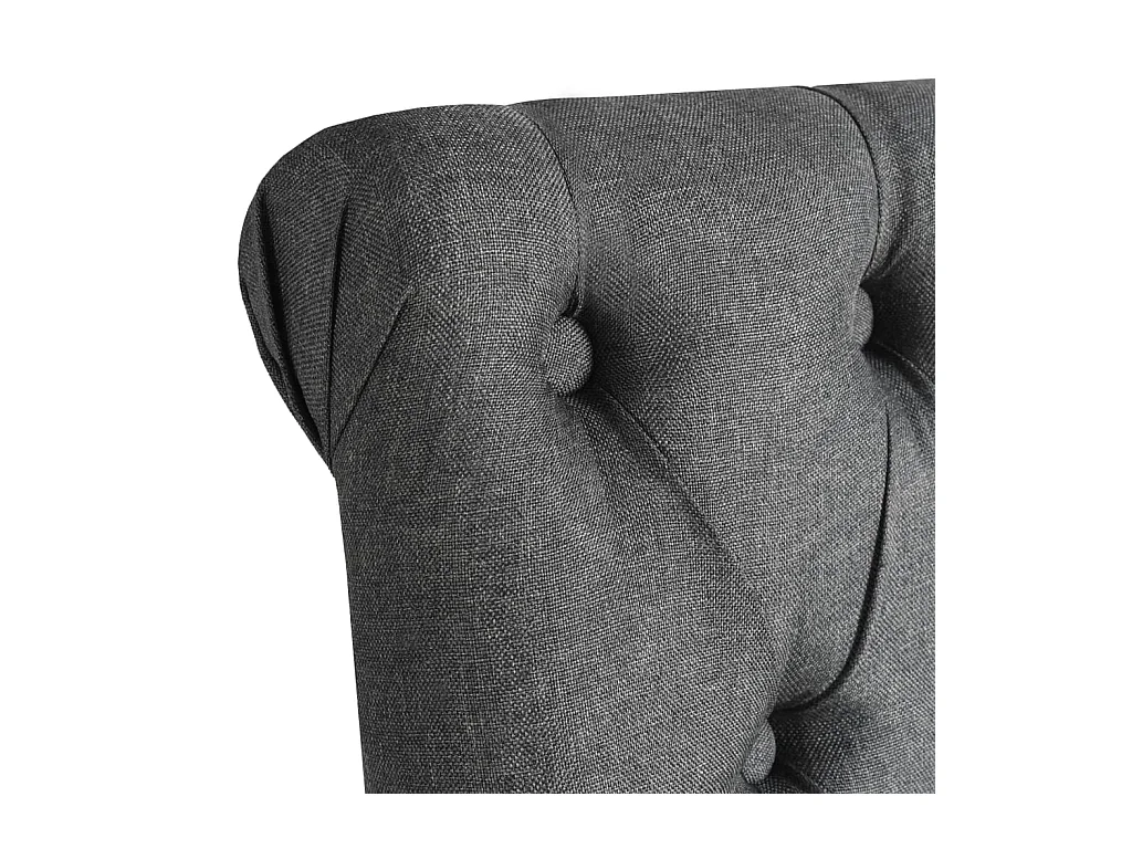 Chaises à manger lot de 2 gris foncé tissu