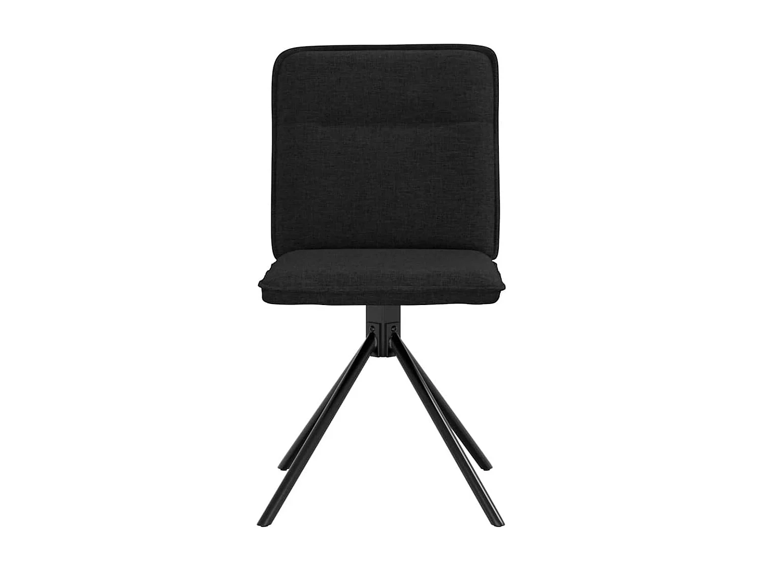 Chaises à manger lot de 2 noir tissu