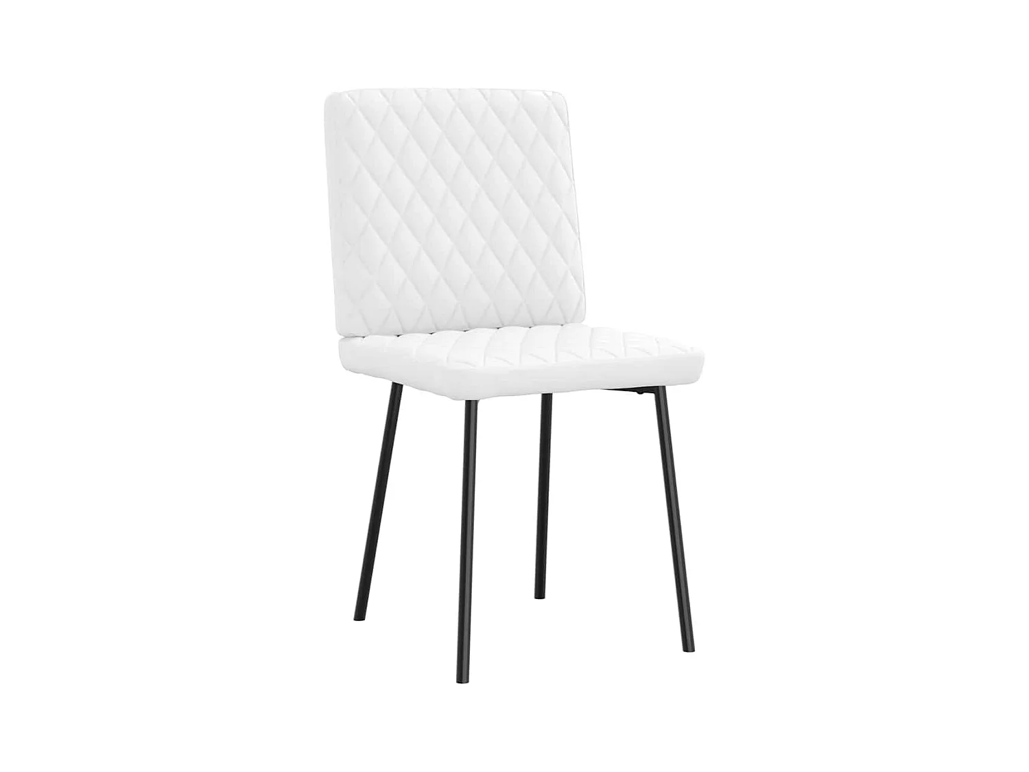 Chaises à manger lot de 2 blanc similicuir