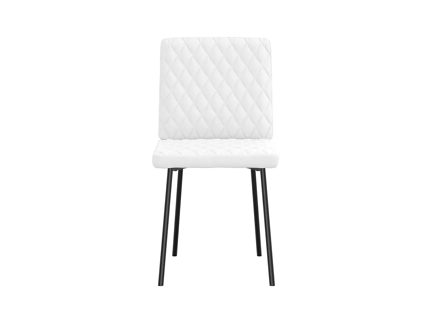 Chaises à manger lot de 2 blanc similicuir