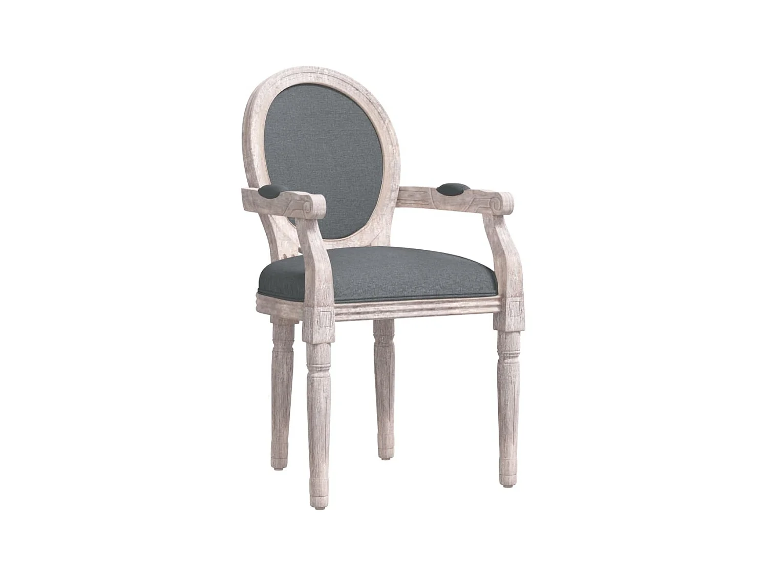 Silla de comedor gris oscuro 54x56x96,5 cm tela