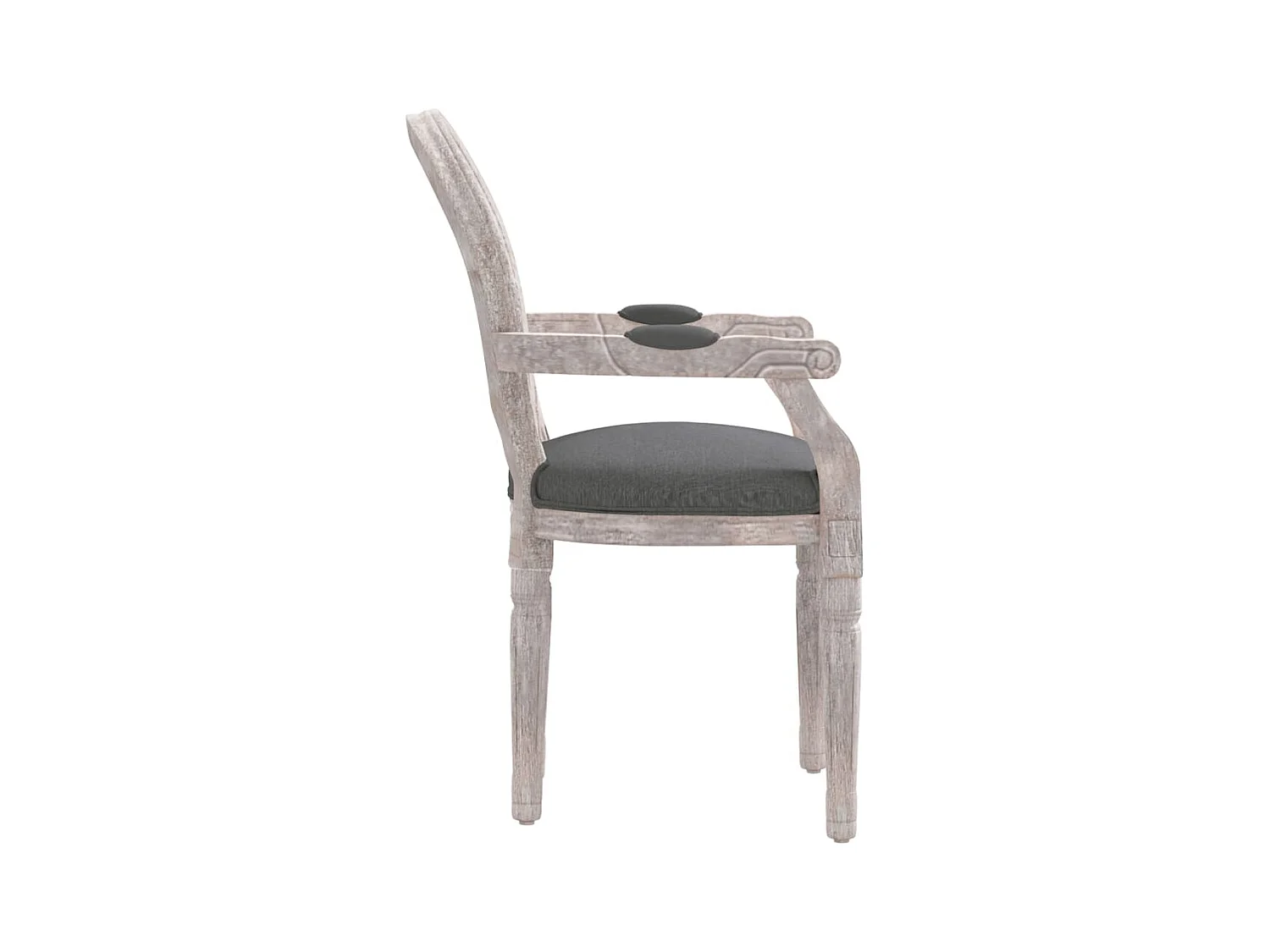 Silla de comedor gris oscuro 54x56x96,5 cm tela