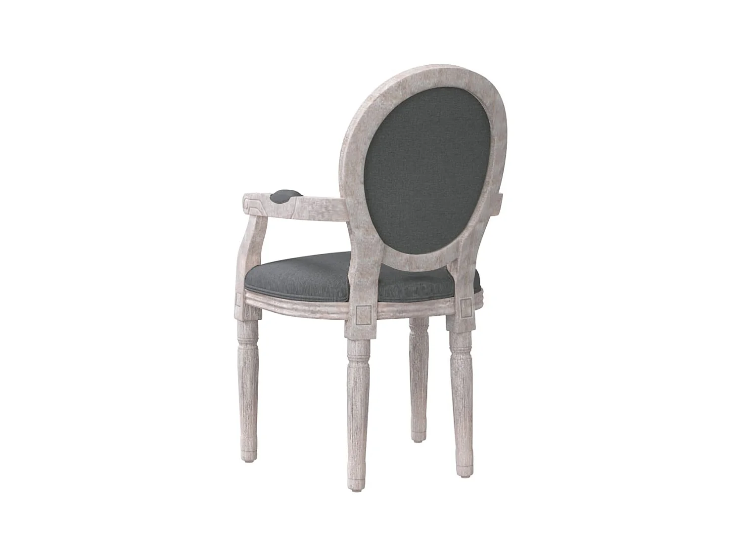 Silla de comedor gris oscuro 54x56x96,5 cm tela