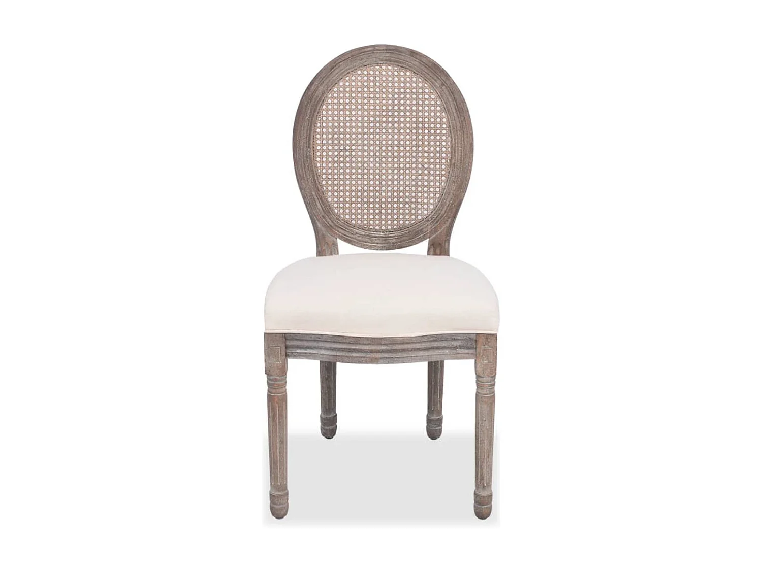 Chaises à manger lot de 2 crème tissu