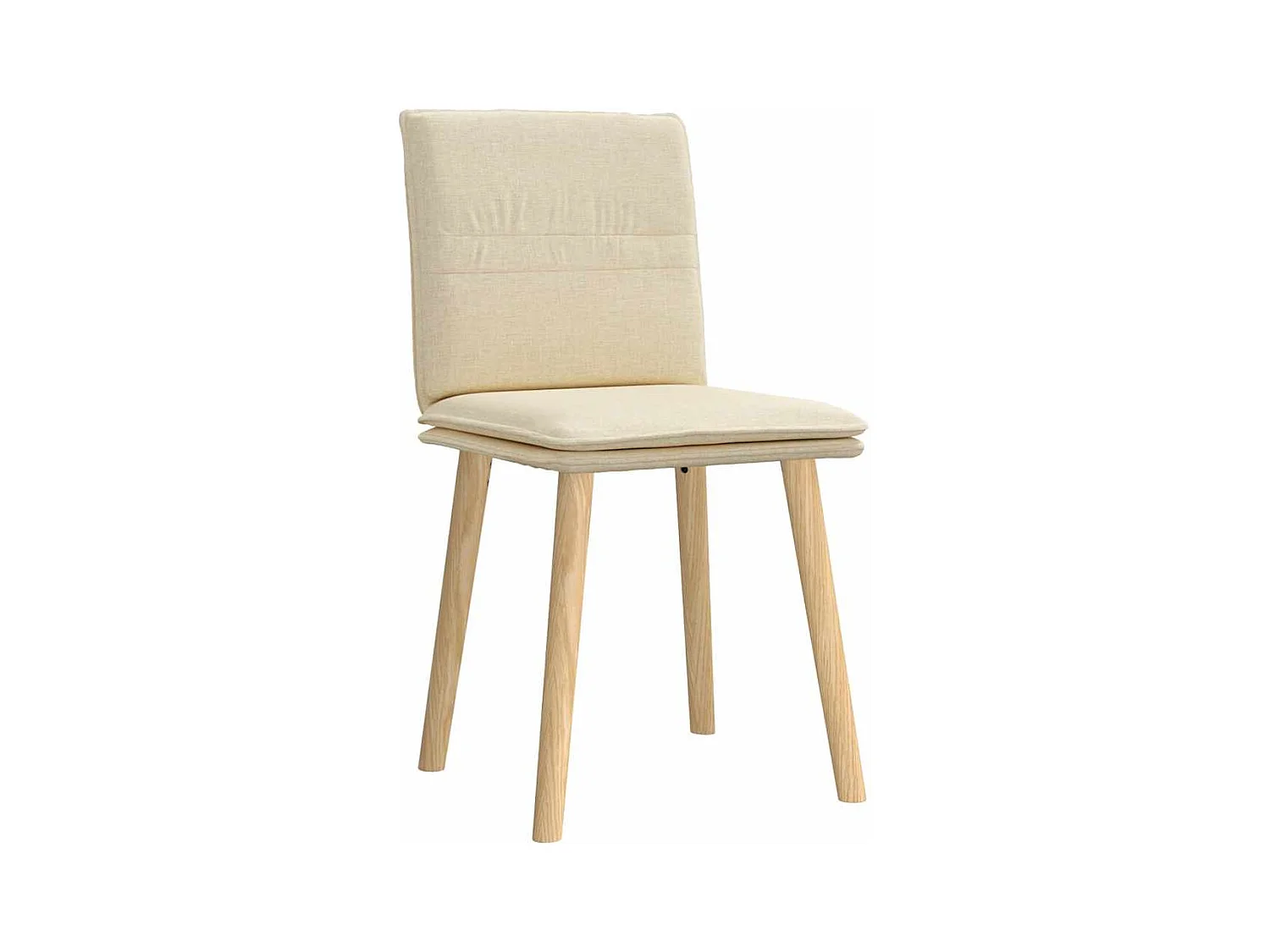 Chaises à manger lot de 2 crème tissu