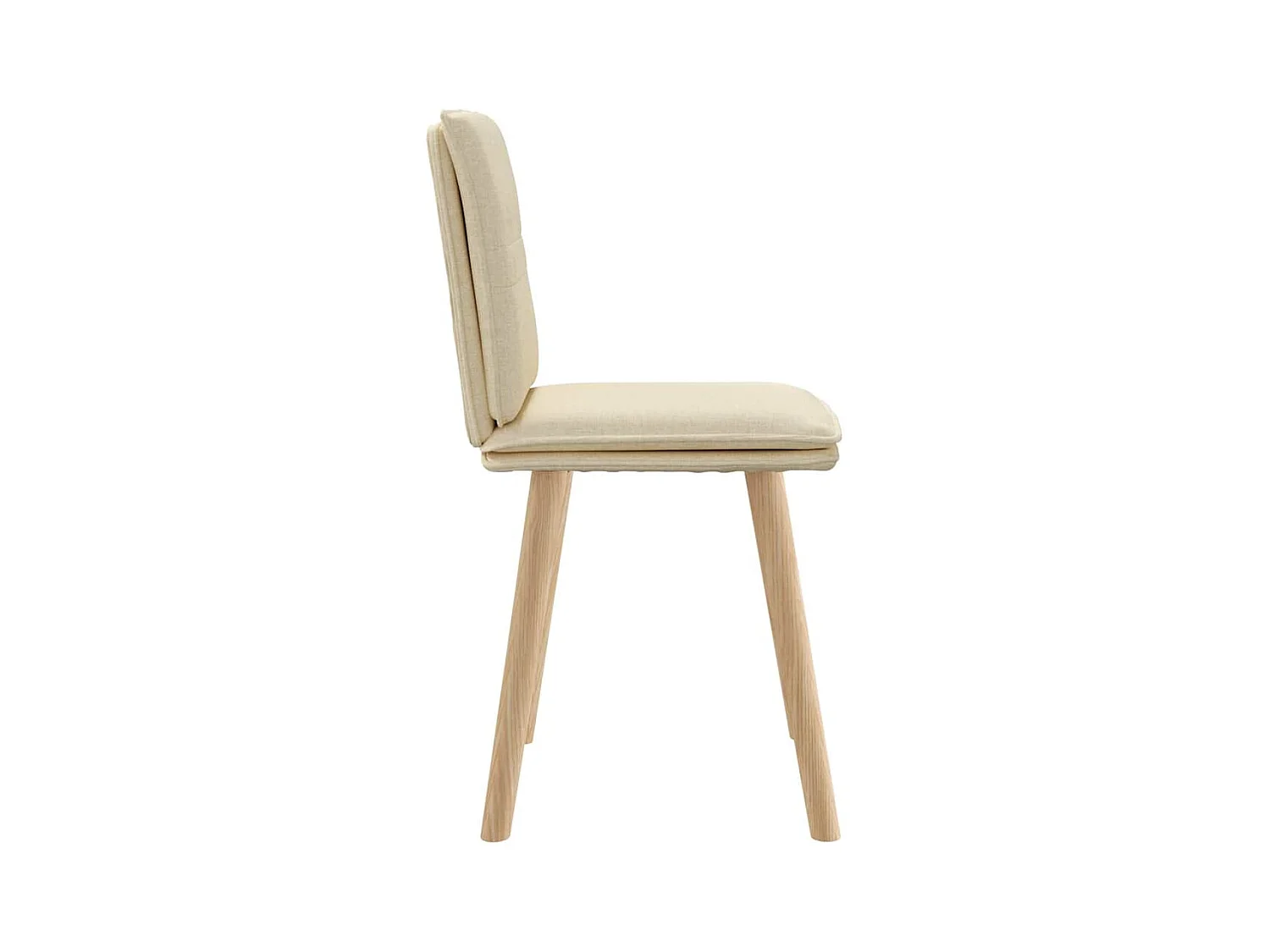 Chaises à manger lot de 2 crème tissu