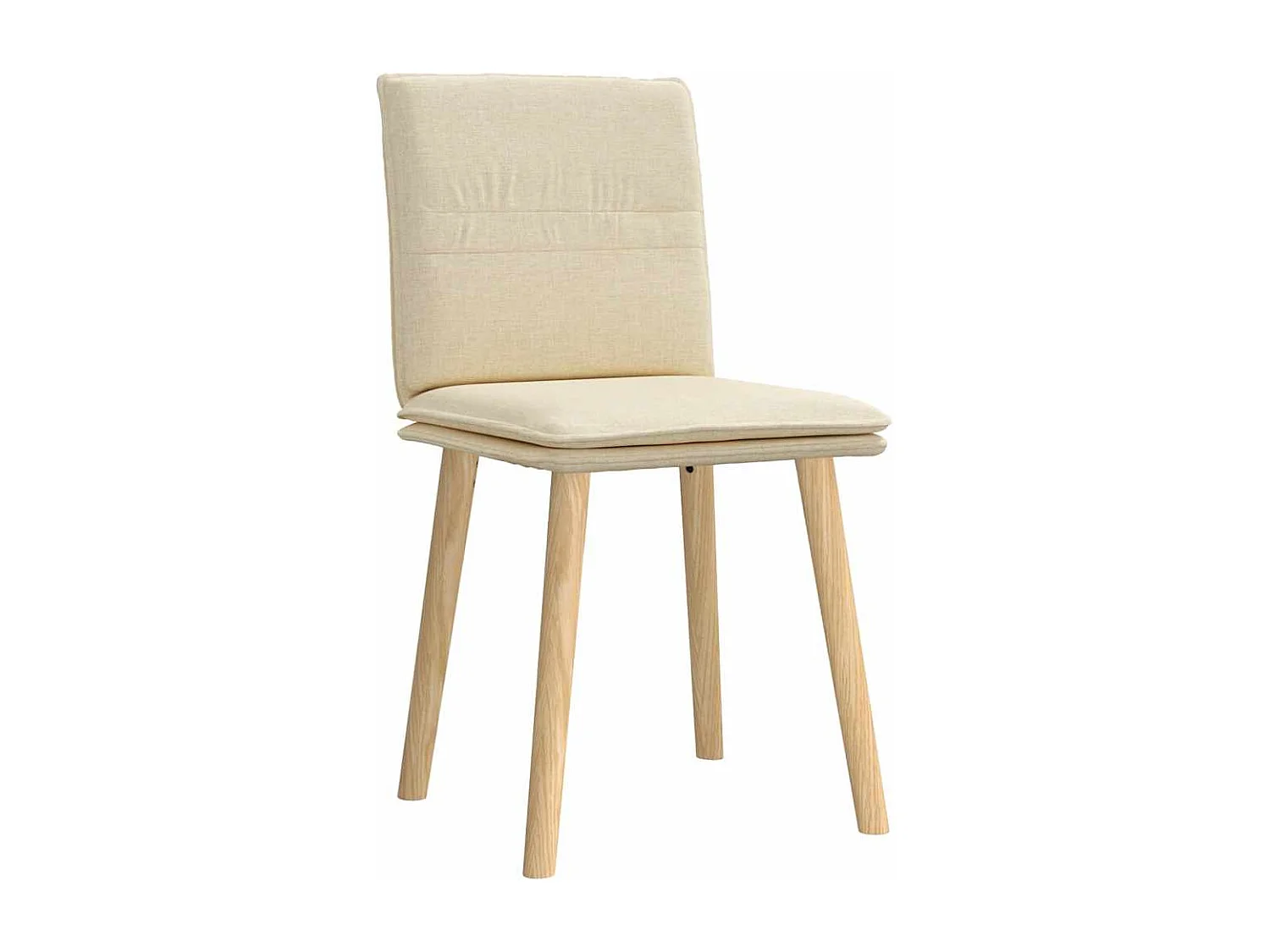 Chaises à manger lot de 2 crème tissu