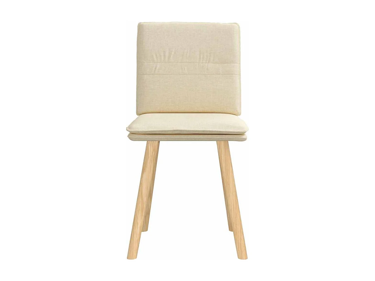 Chaises à manger lot de 2 crème tissu