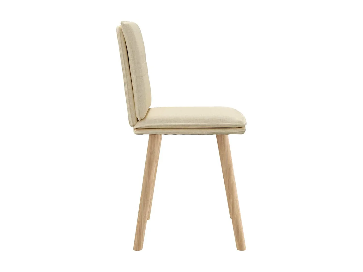 Chaises à manger lot de 2 crème tissu