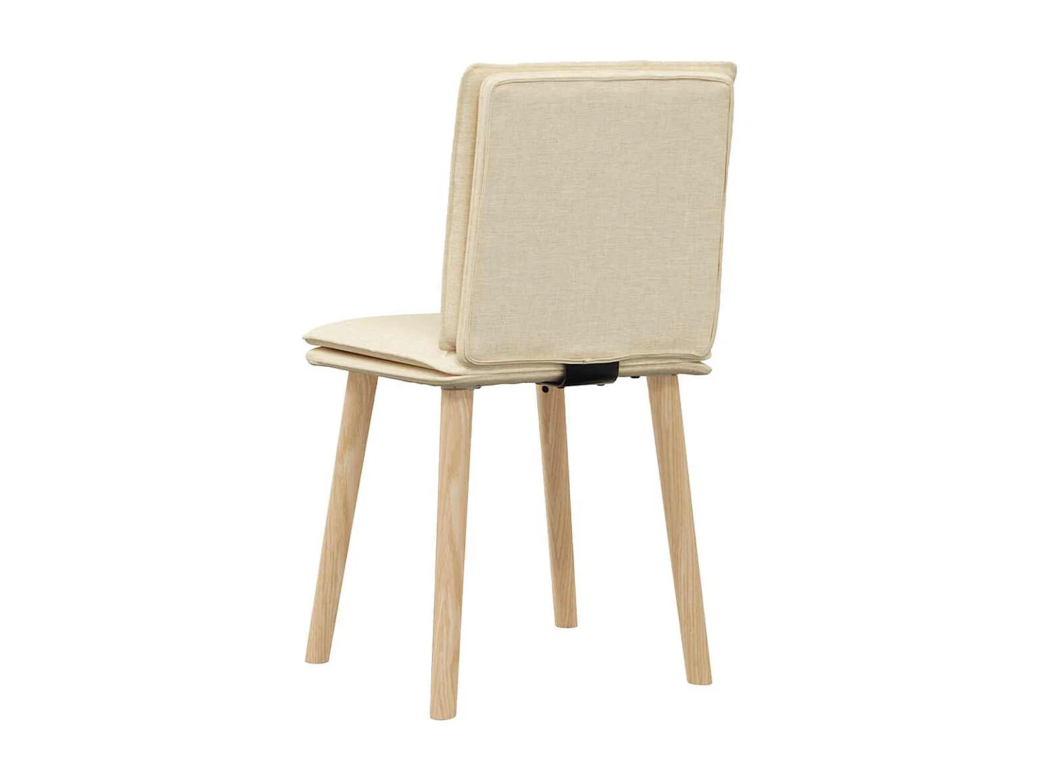 Chaises à manger lot de 2 crème tissu