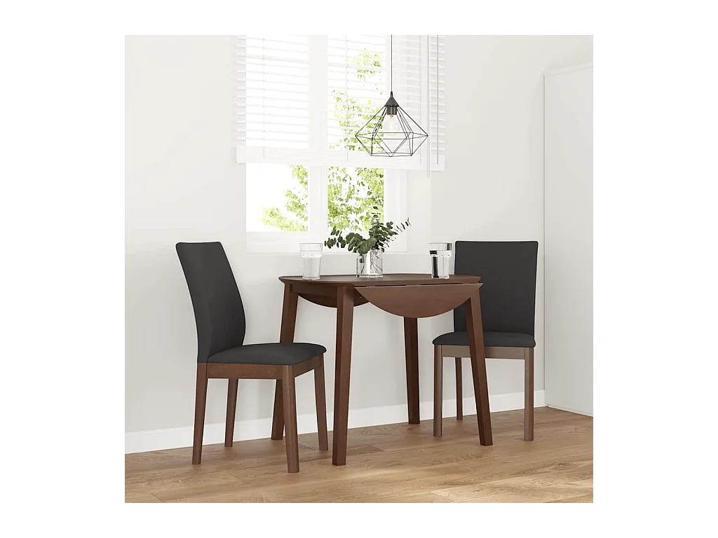 Cuscini per sedie da pranzo 2 pezzi in legno massello marrone e gomma