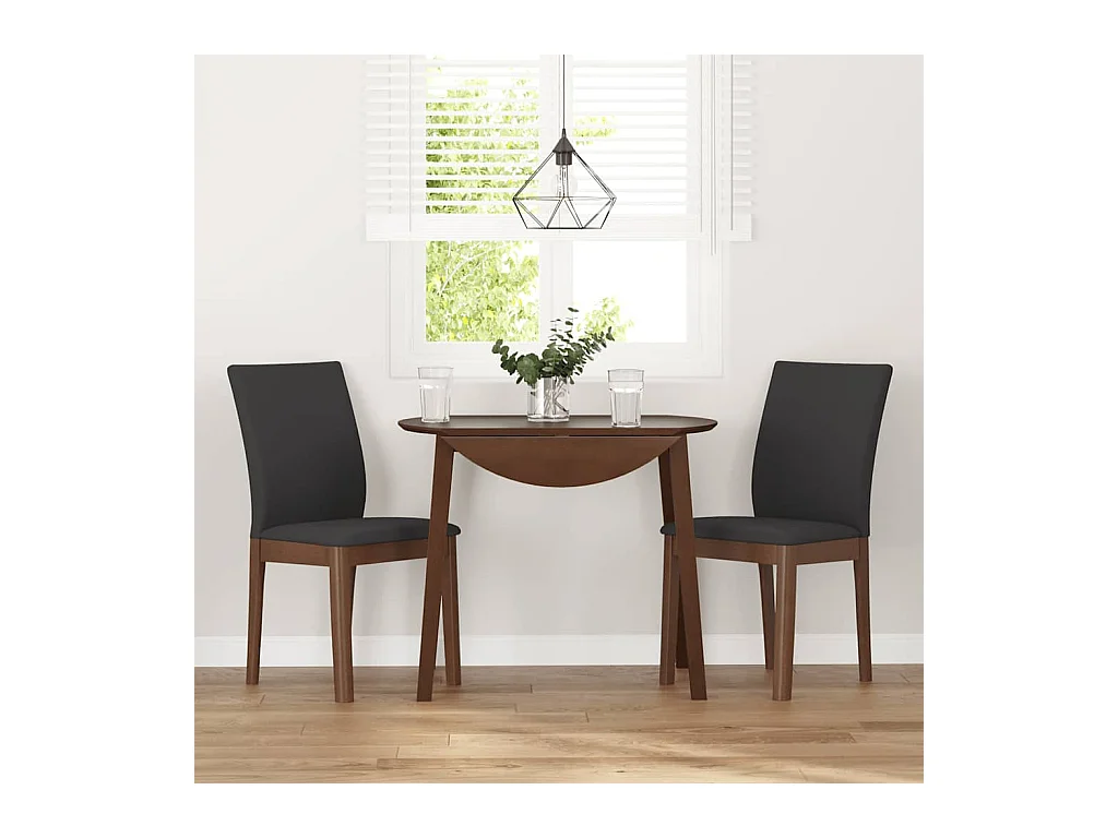 Cuscini per sedie da pranzo 2 pezzi in legno massello marrone e gomma