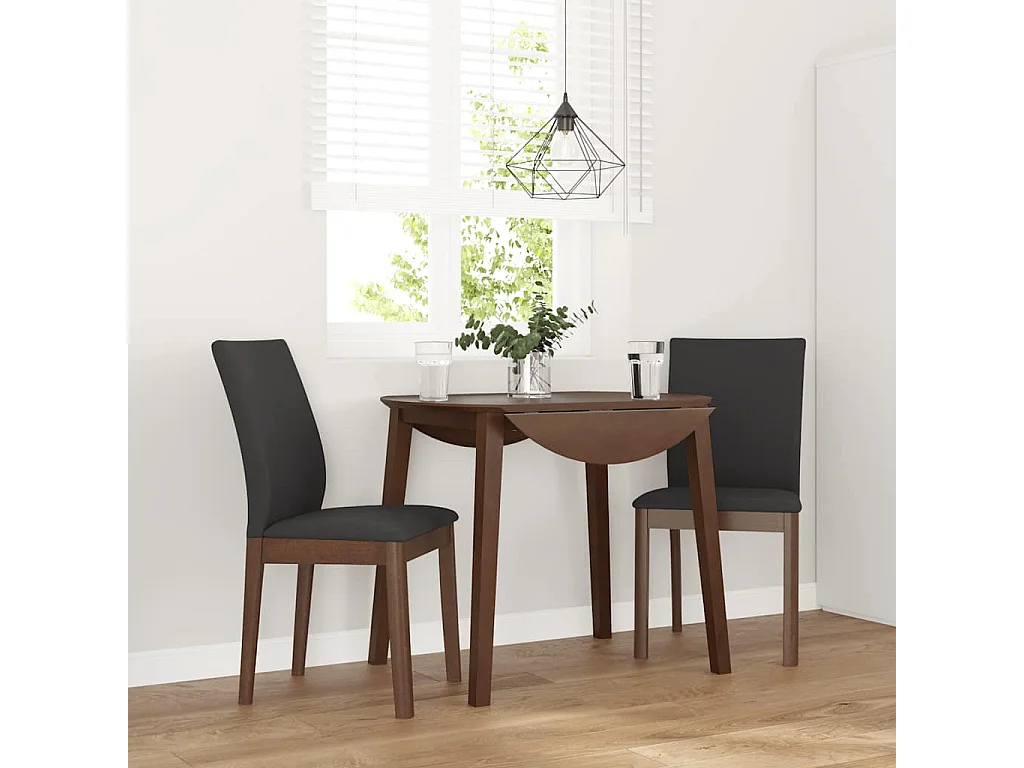 Cojines para sillas de comedor, 2 unidades, madera maciza marrón, caucho