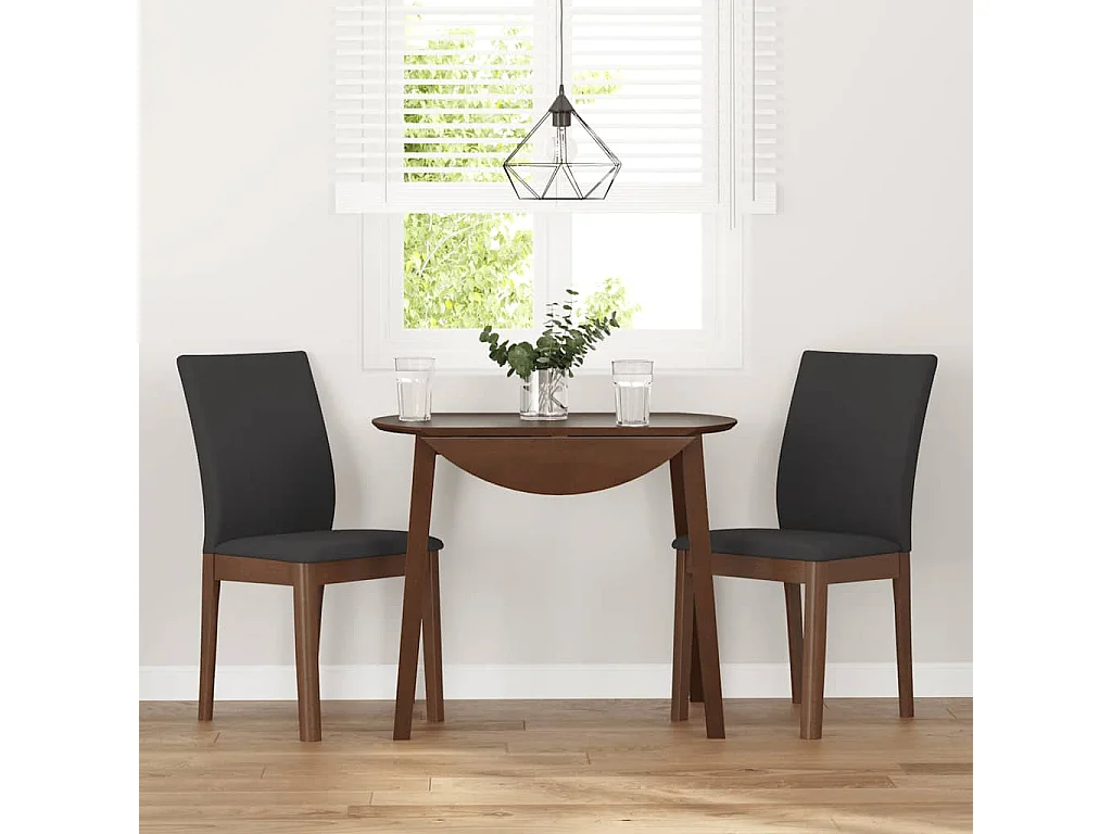 Cojines para sillas de comedor, 2 unidades, madera maciza marrón, caucho