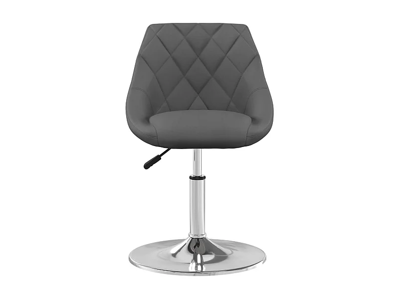 Set di 4 sedie girevoli da pranzo in velluto grigio scuro