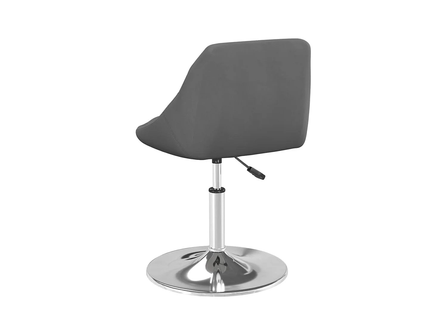 Juego de 4 sillas de comedor giratorias de terciopelo gris oscuro