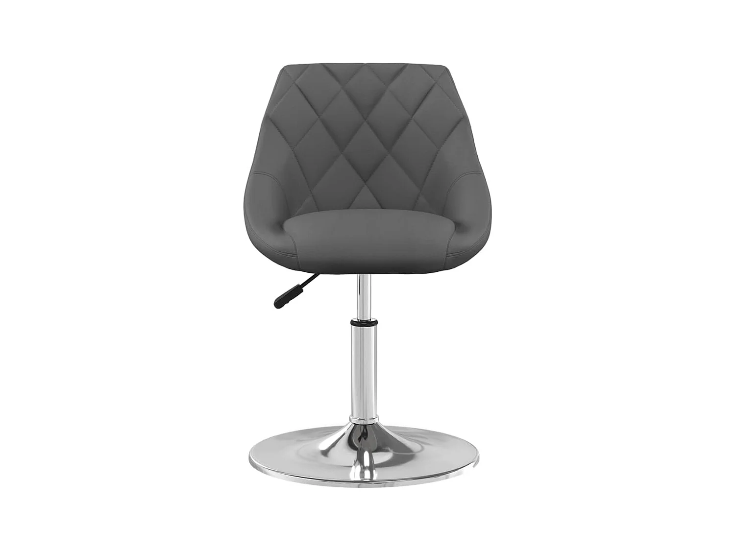 Chaises pivotantes à manger lot de 4 Gris foncé Velours