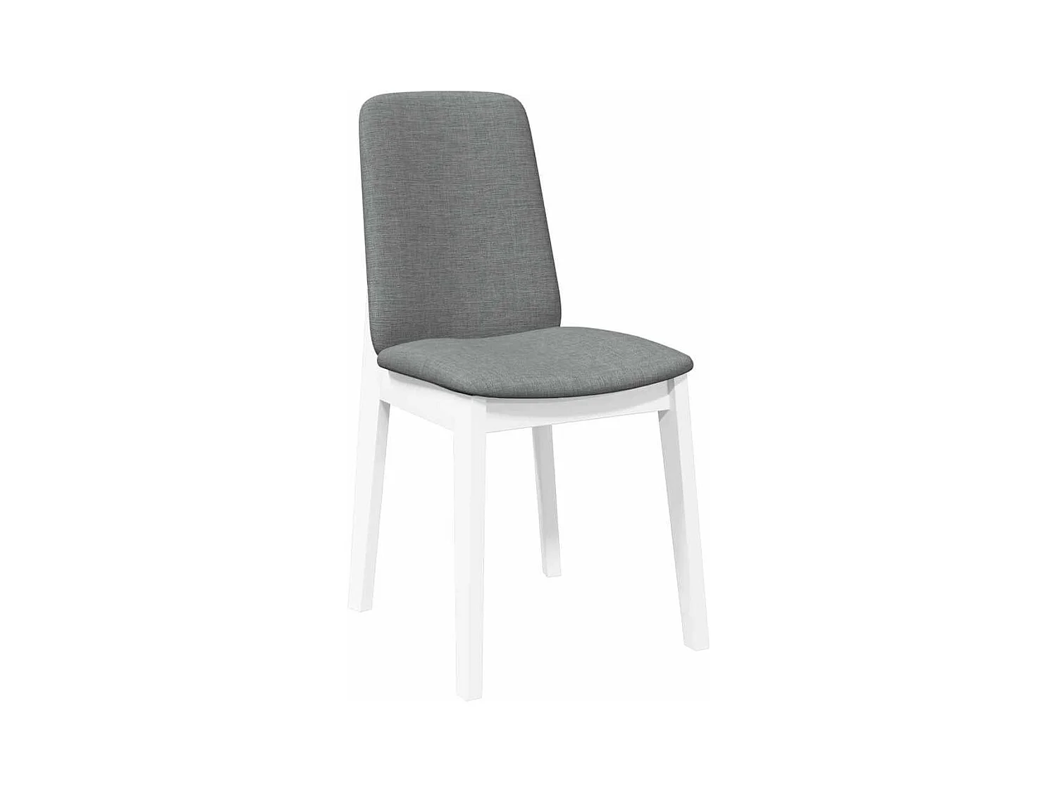 Chaises à manger coussins 2 pcs blanc bois massif caoutchouc