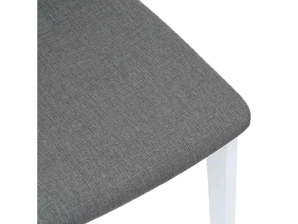 Chaises à manger coussins 2 pcs blanc bois massif caoutchouc