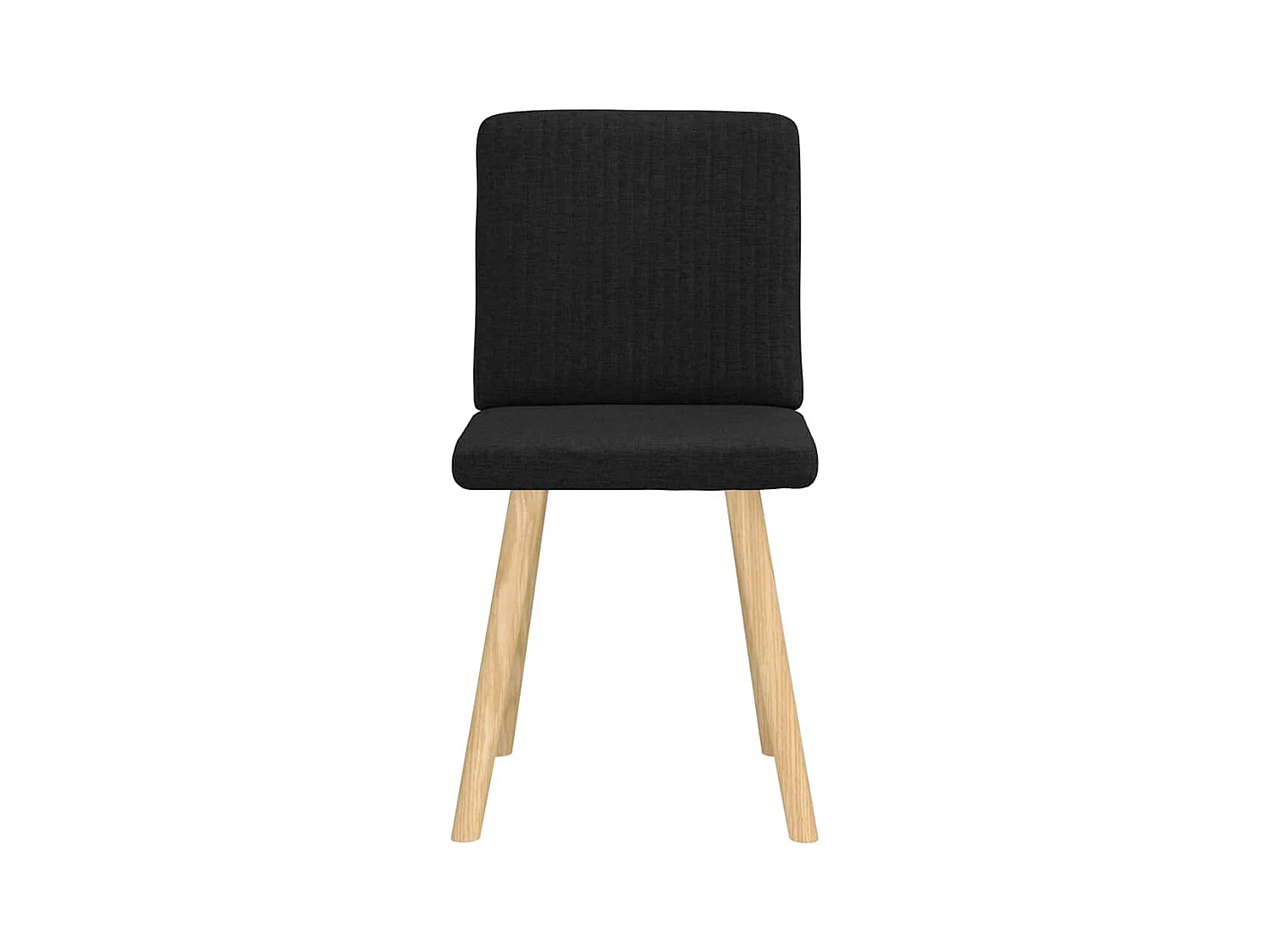 Juego de 2 sillas de comedor de tela negra