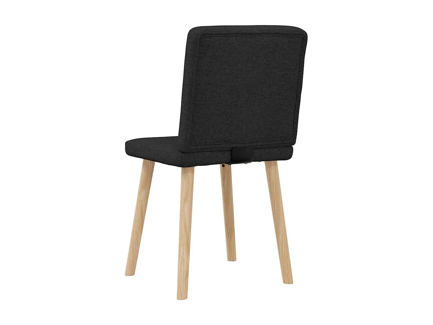 Chaises à manger lot de 2 noir tissu