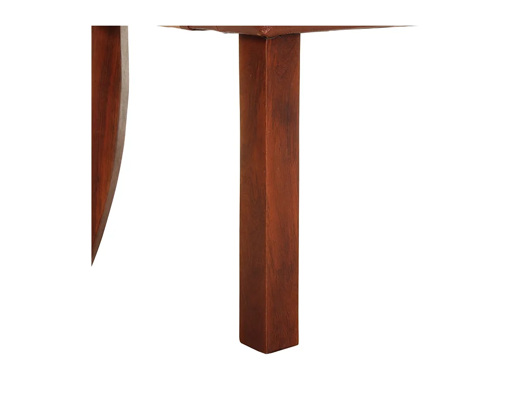 Chaises à manger lot de 2 marron cuir de chèvre véritable