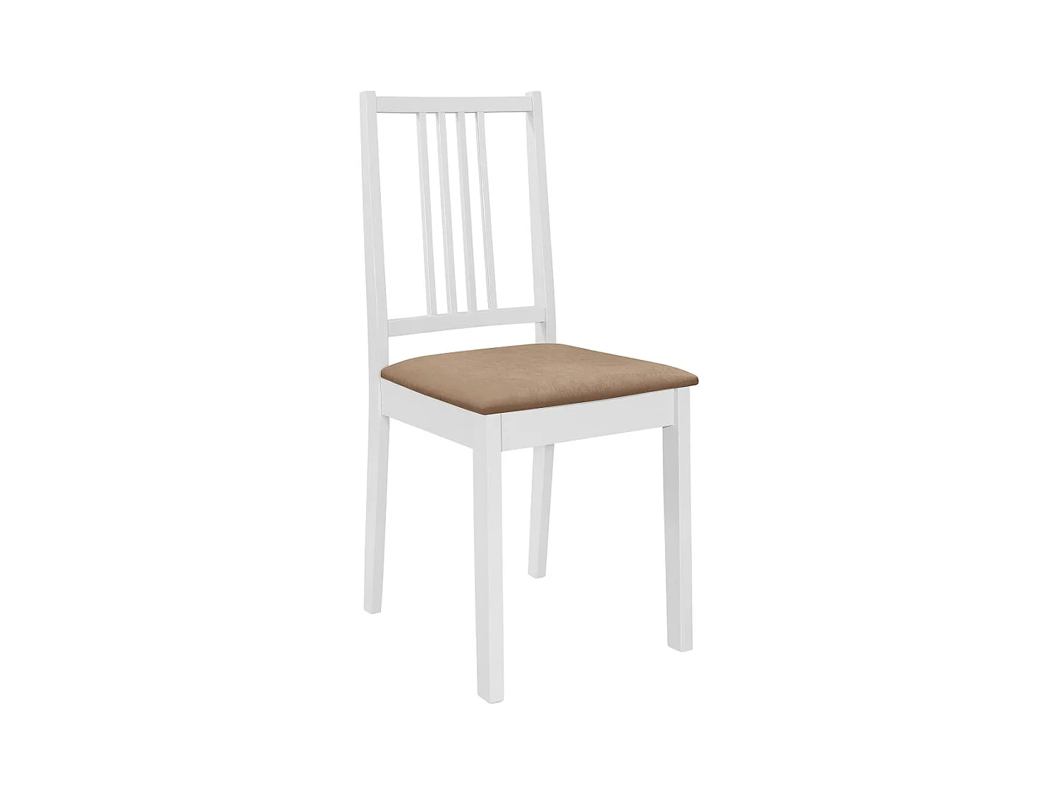 Chaises à manger avec coussins lot de 6 blanc bois solide