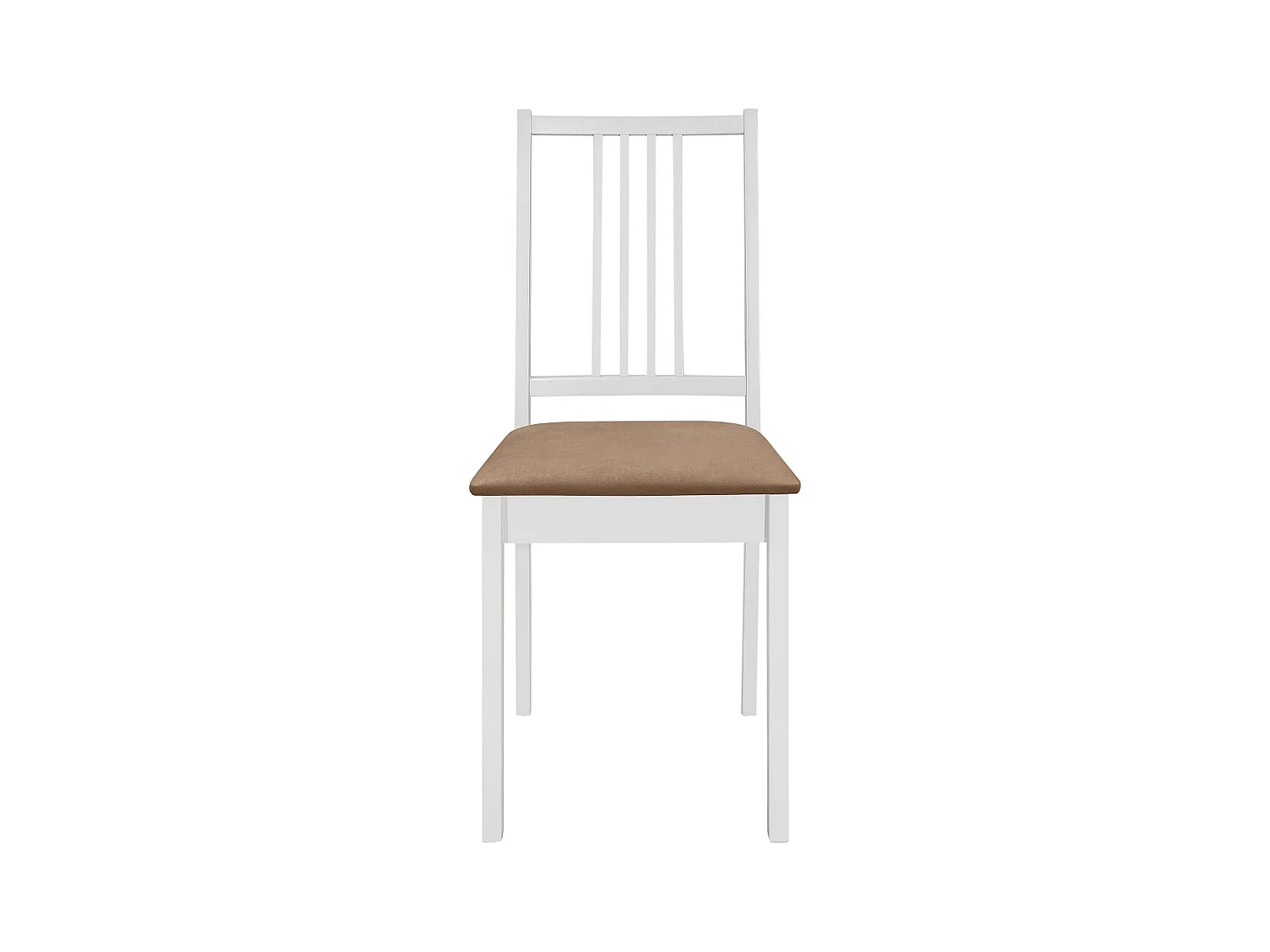 Chaises à manger avec coussins lot de 6 blanc bois solide