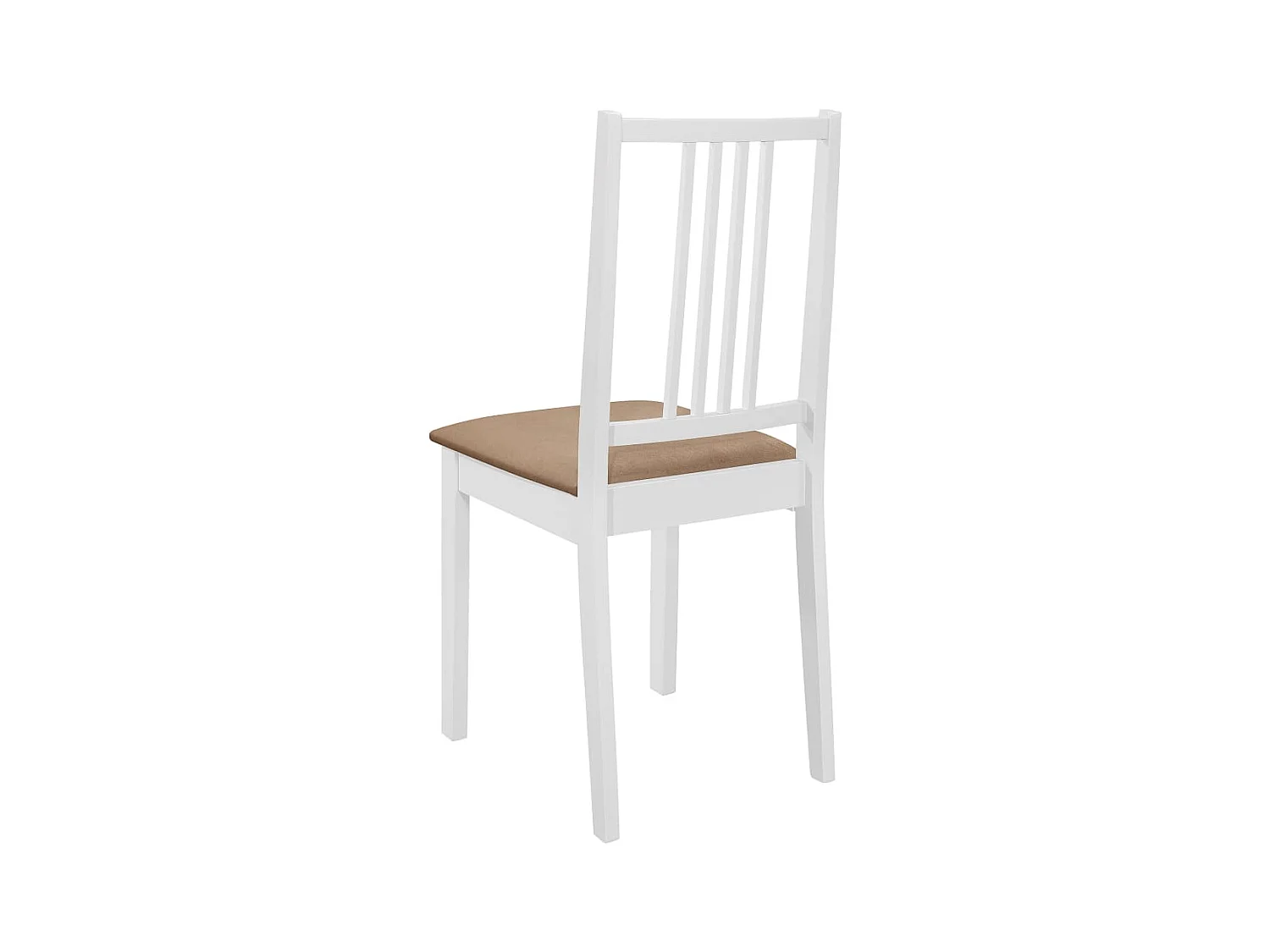 Chaises à manger avec coussins lot de 6 blanc bois solide