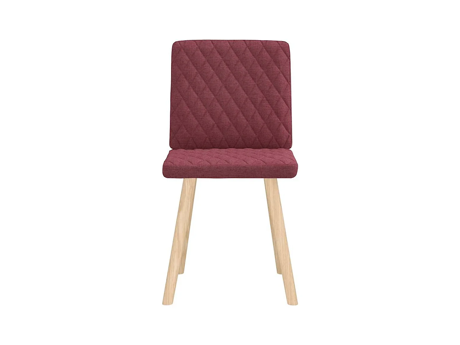 Chaises à manger lot de 2 rouge bordeaux tissu