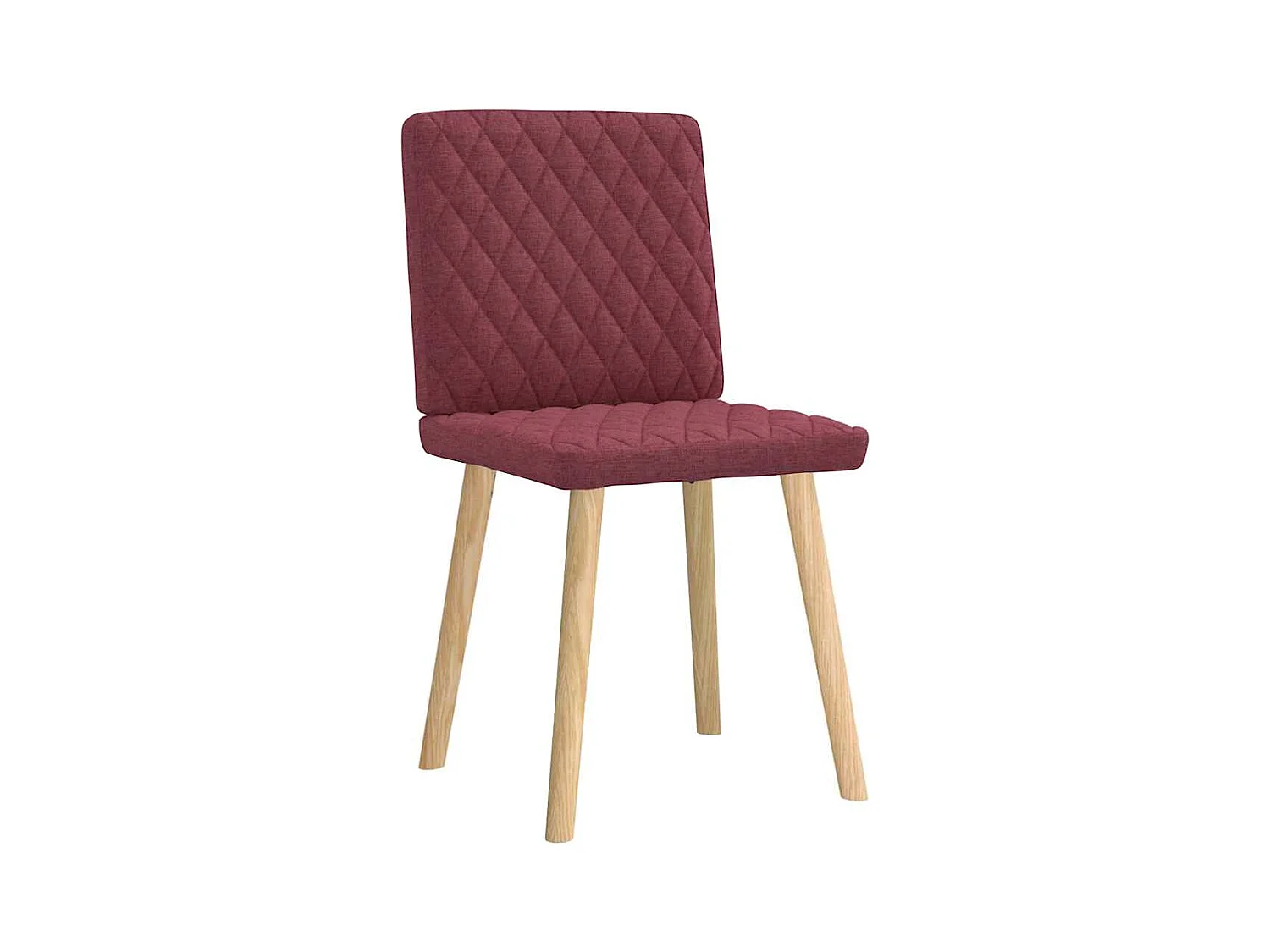 Chaises à manger lot de 2 rouge bordeaux tissu