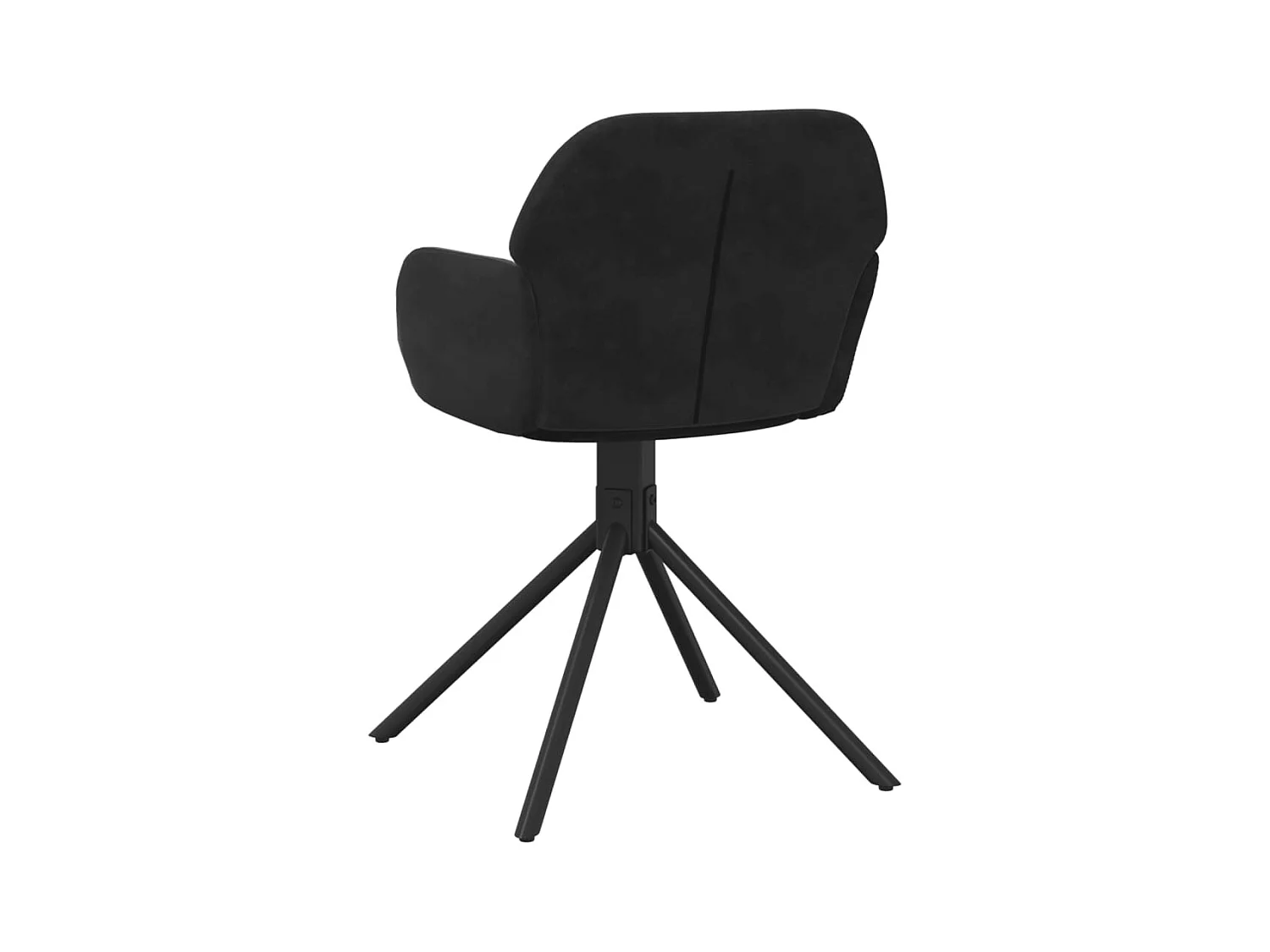 Juego de 2 sillas de comedor giratorias de terciopelo negro