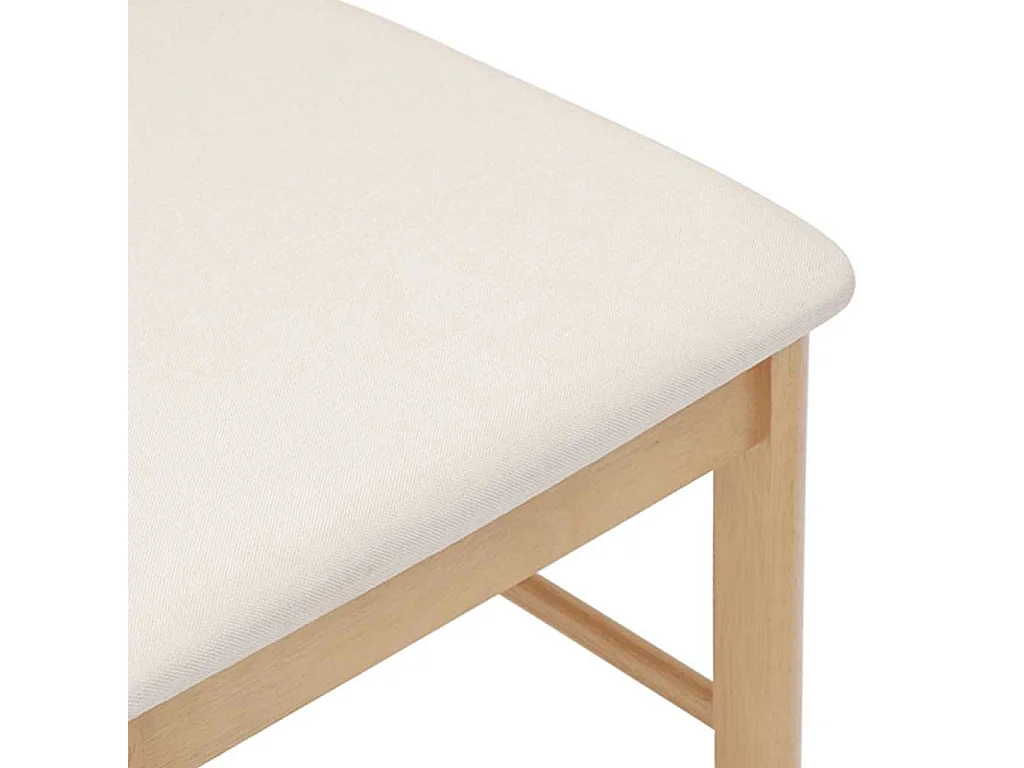 Chaises à manger coussins 2 pcs bois massif caoutchouc