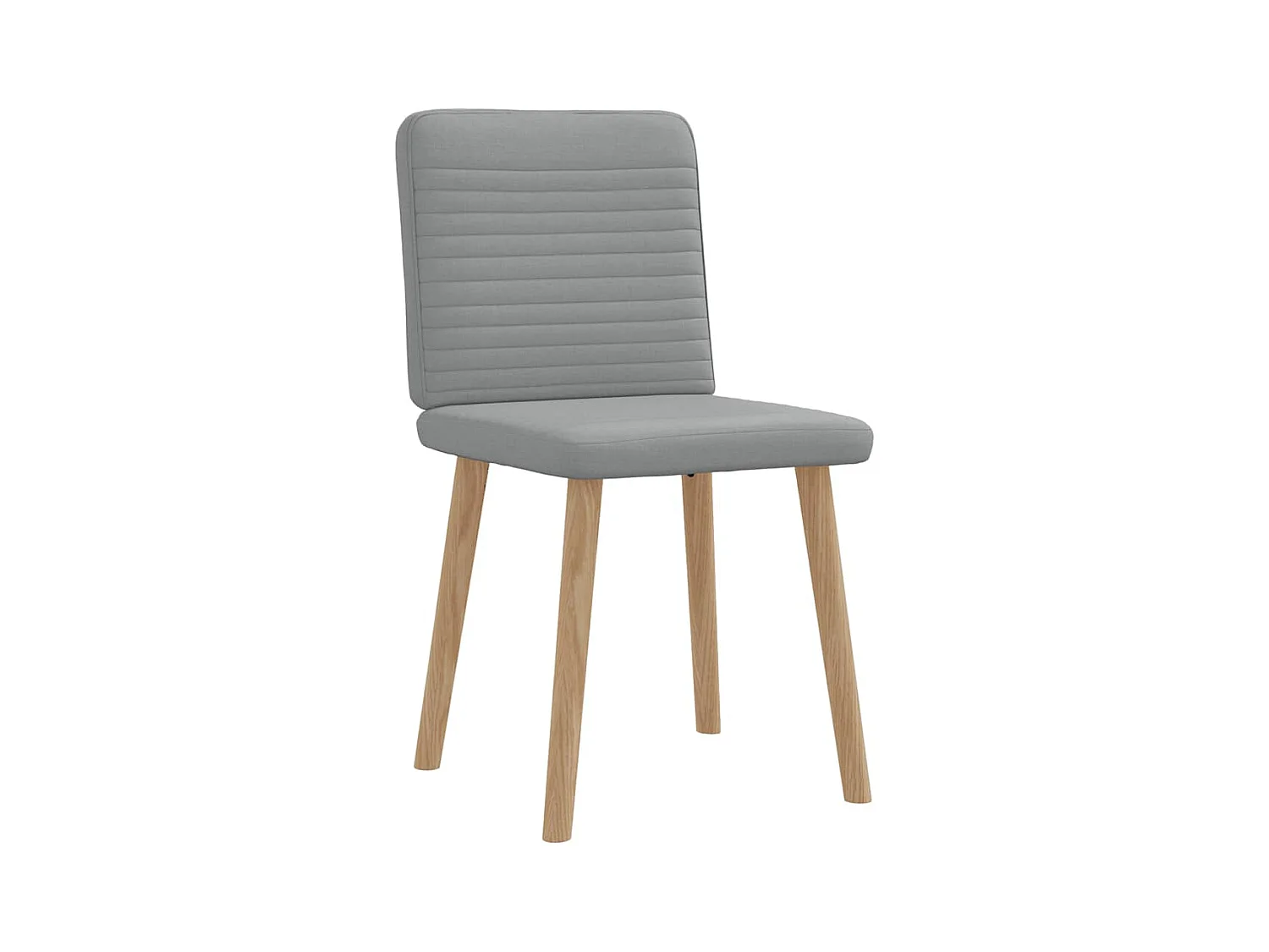 Set di 2 sedie da pranzo in tessuto grigio chiaro