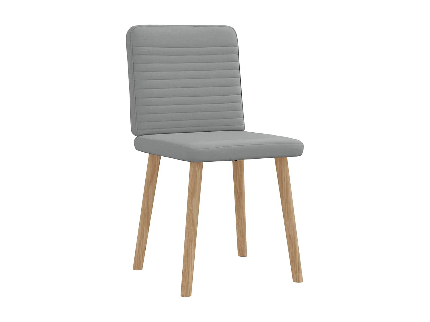 Eetkamerstoelen set van 2 lichtgrijze stof