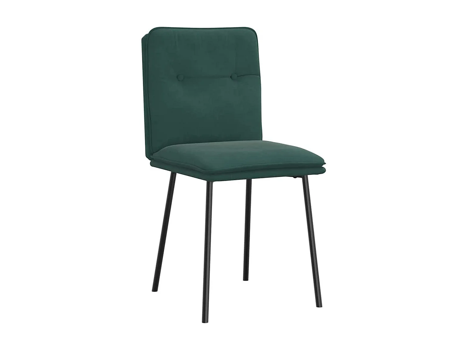 Juego de 4 sillas de comedor de terciopelo verde oscuro