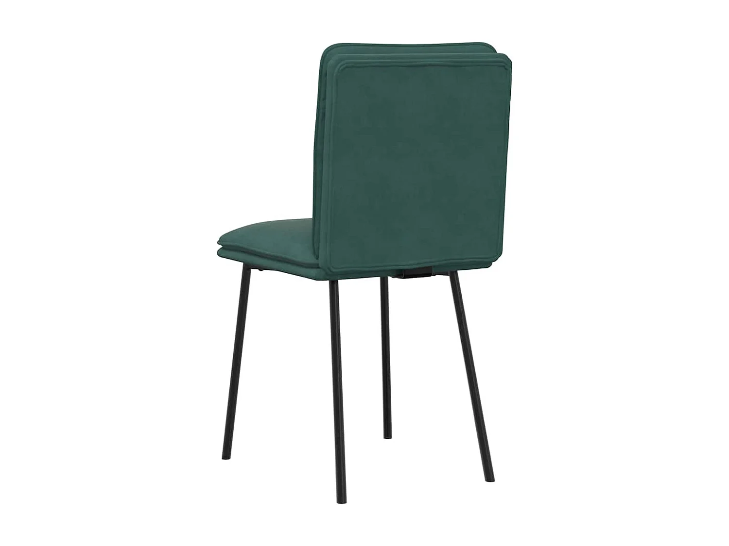 Juego de 4 sillas de comedor de terciopelo verde oscuro