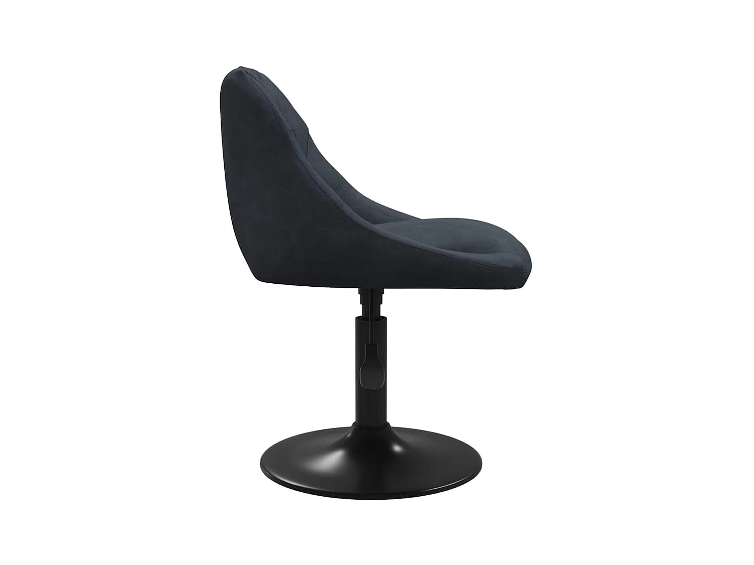 Set di 2 sedie girevoli da pranzo in velluto grigio scuro