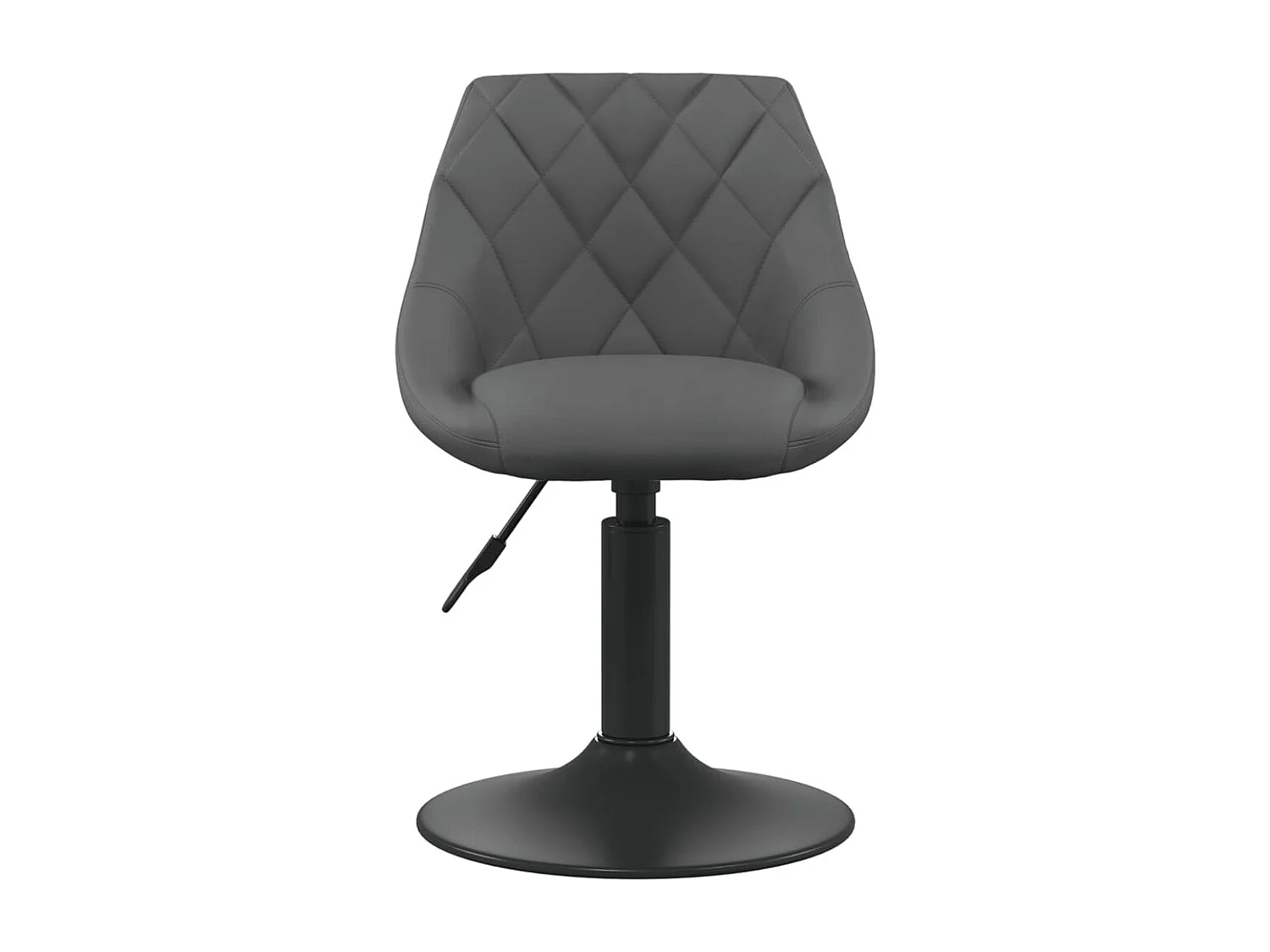 Chaises pivotantes à dîner lot de 2 Gris foncé Velours