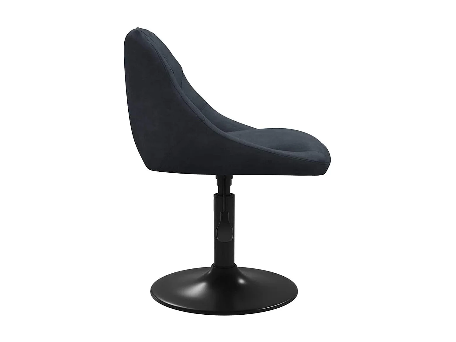 Chaises pivotantes à dîner lot de 2 Gris foncé Velours